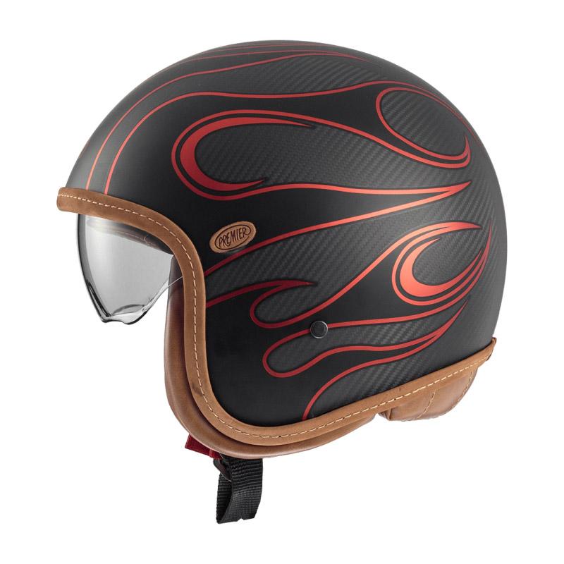 CASCO MODELLO  VINTAGE PREMIER VINTAGE PATINUM  CARBON FR  RED CROMED BM