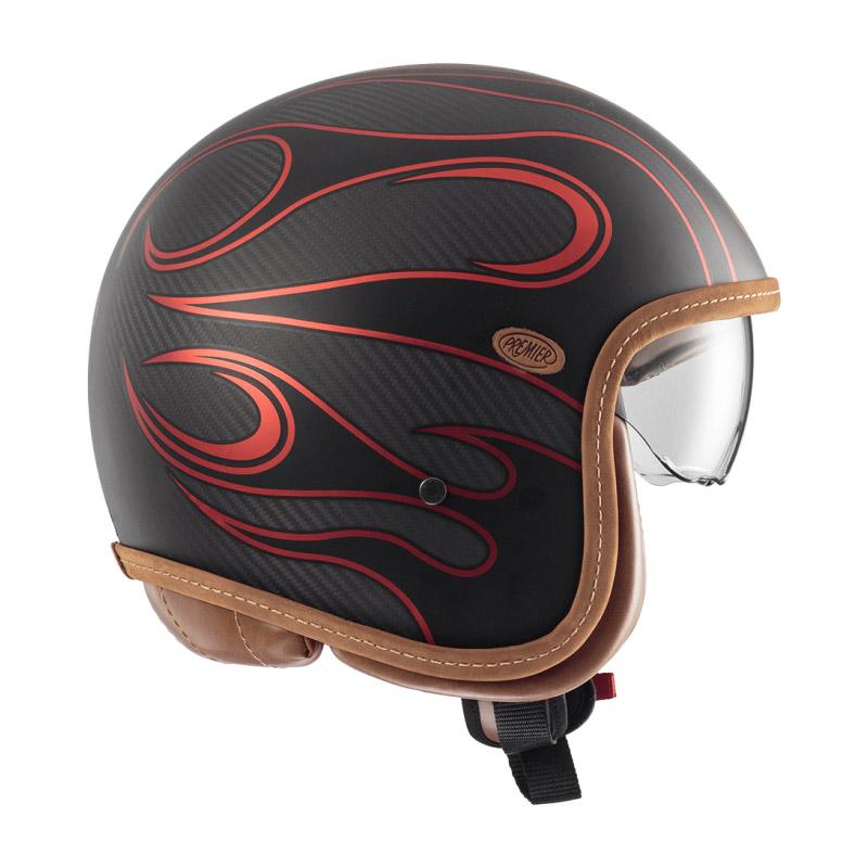 CASCO MODELLO  VINTAGE PREMIER VINTAGE PATINUM  CARBON FR  RED CROMED BM