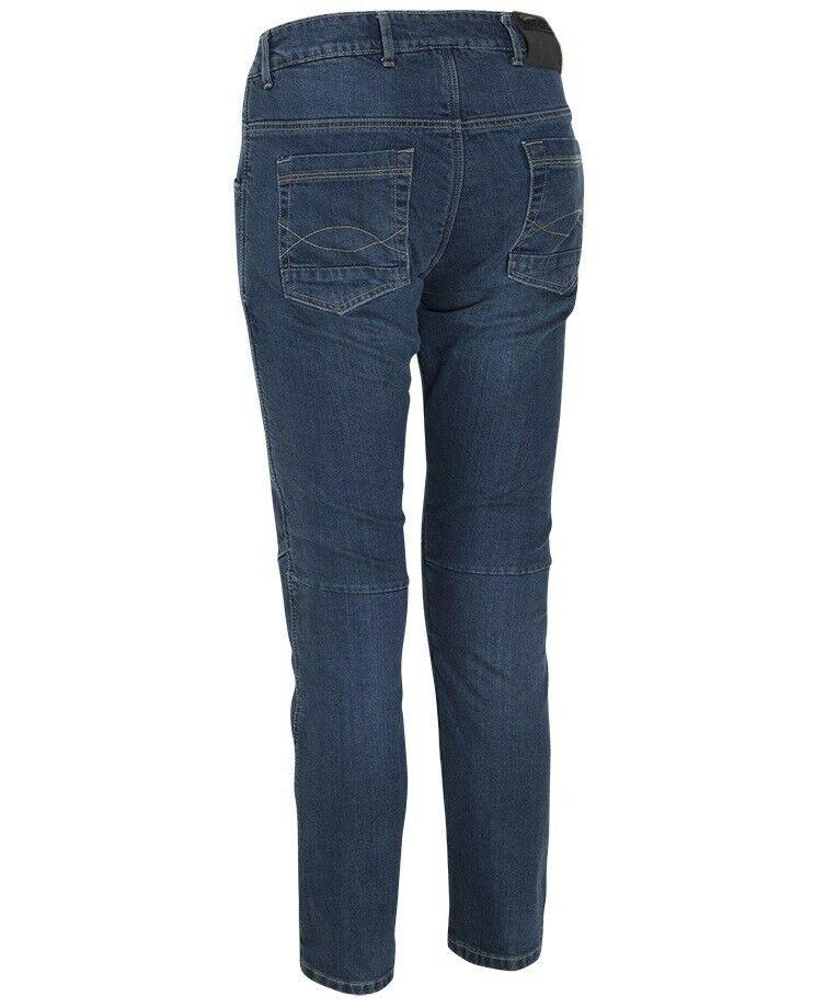 Jeans tecnici  moto con protezioni MOORE QUATTRO CE KEVLAR Denim Blu