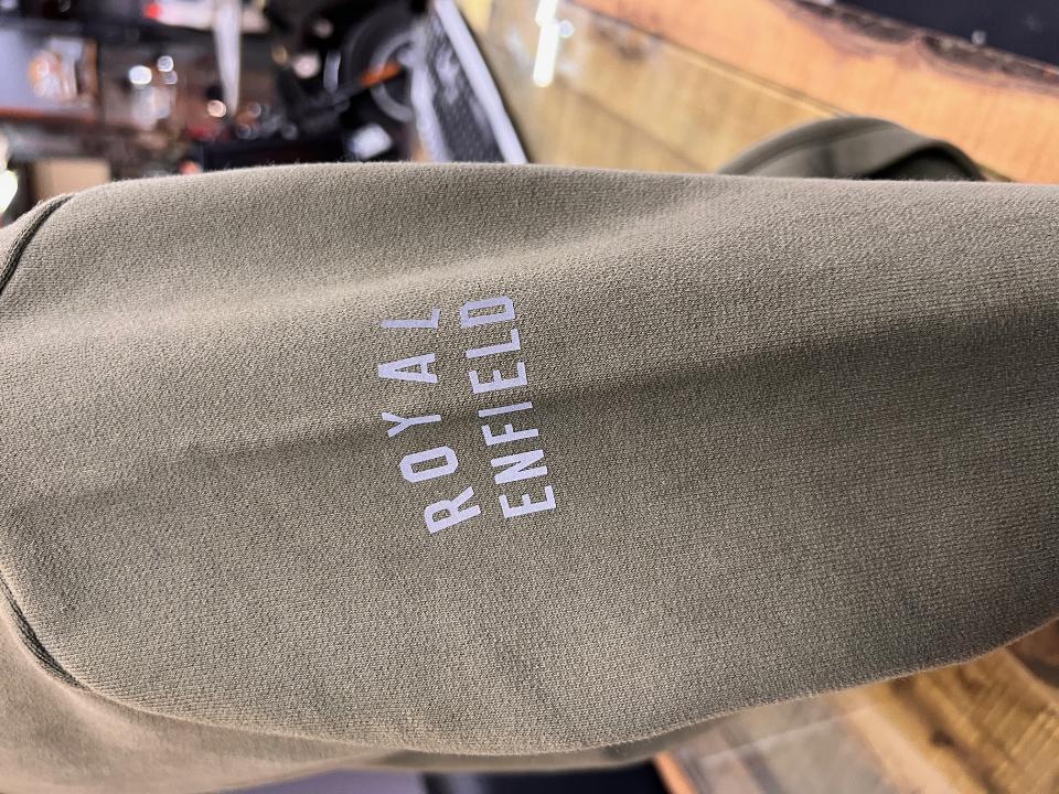 Felpa con cappuccio e zip Royal Enfield DK .OLIVE