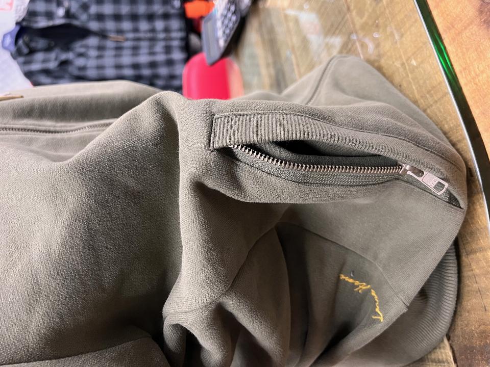 Felpa con cappuccio e zip Royal Enfield DK .OLIVE