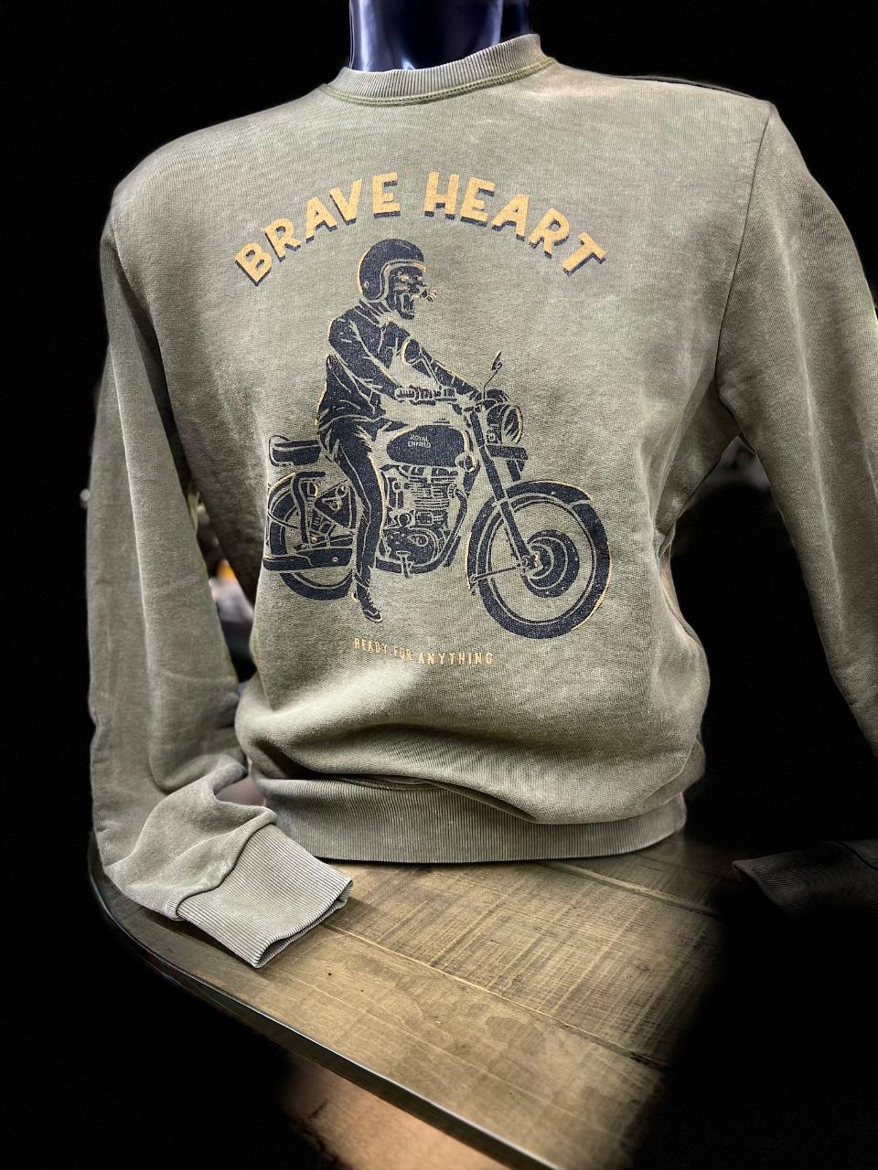 Felpa Da Uomo In Cotone Originale Royal Enfield Royal Enfield dark olive
