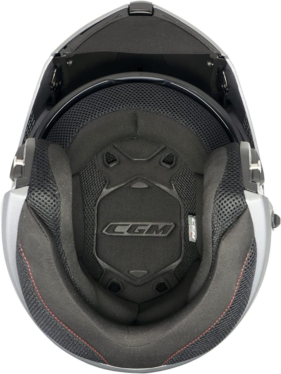 Casco modulare cgm 508A Nero Opaco rosso
