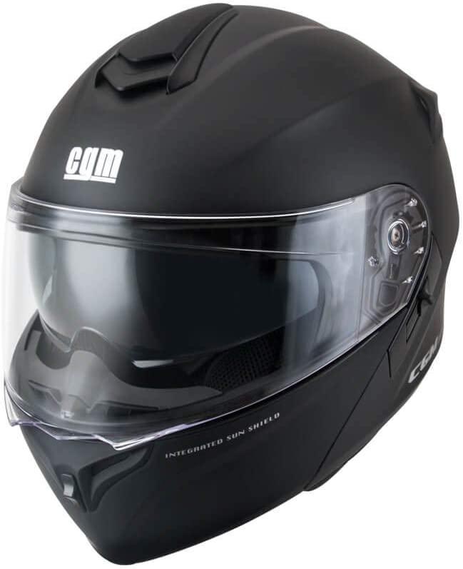 Casco modulare cgm 508A Nero Opaco rosso