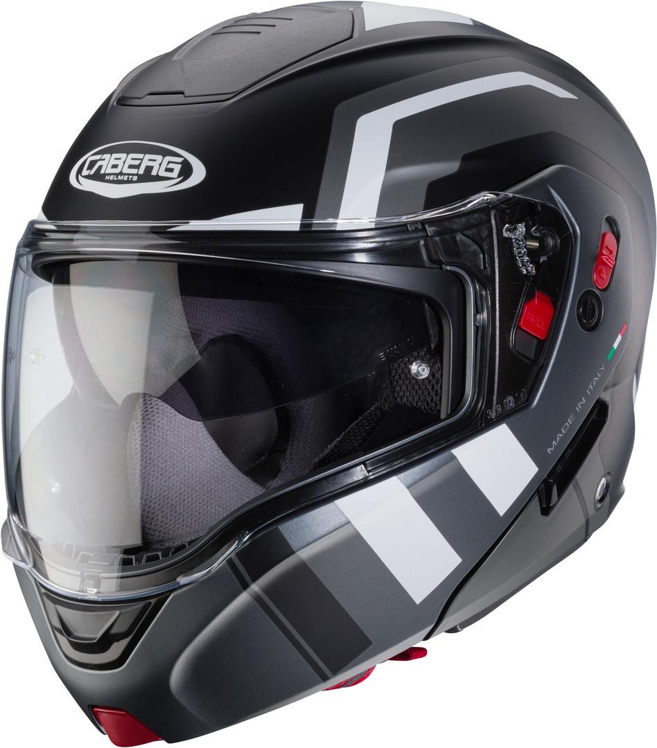 CASCO APRIBILE/MODULARE Caberg HORUS X ROAD M4 NERO OPACO/ANTRACITE/BIANCO