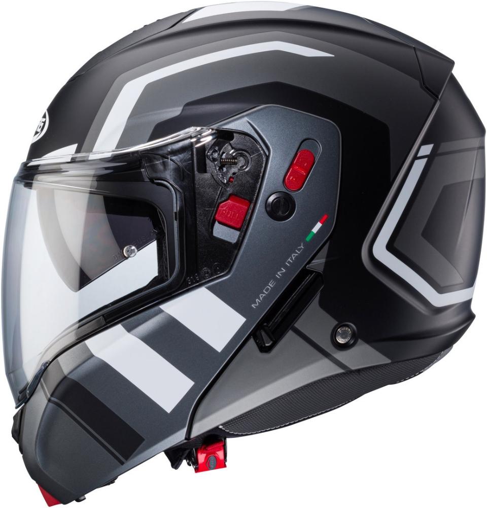 CASCO APRIBILE/MODULARE Caberg HORUS X ROAD M4 NERO OPACO/ANTRACITE/BIANCO