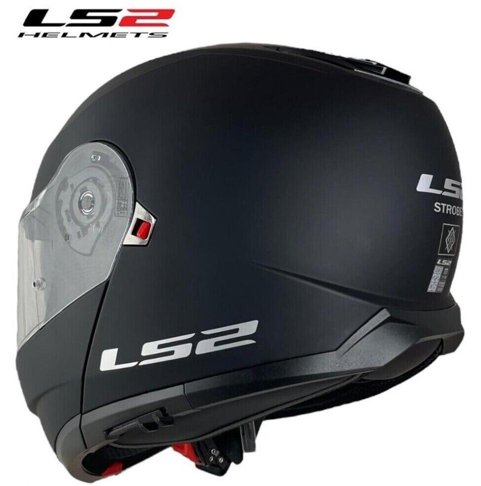 CASCO MODULARE LS2 STROBE 2 CON VISIERINO ANTI UV ANTI SOLE DOPPIA VISIERA LS2 STROBE 2 LS2 STROBE 2