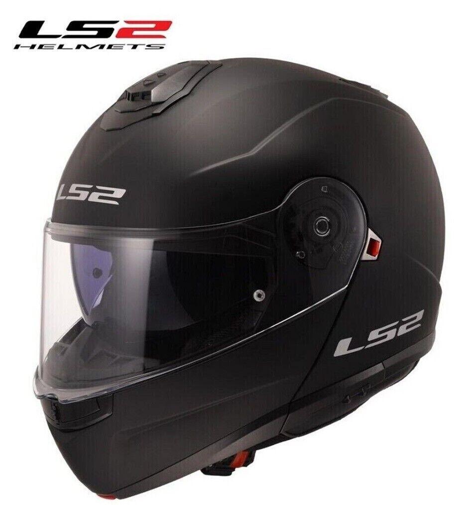 CASCO MODULARE LS2 STROBE 2 CON VISIERINO ANTI UV ANTI SOLE DOPPIA VISIERA LS2 STROBE 2 LS2 STROBE 2