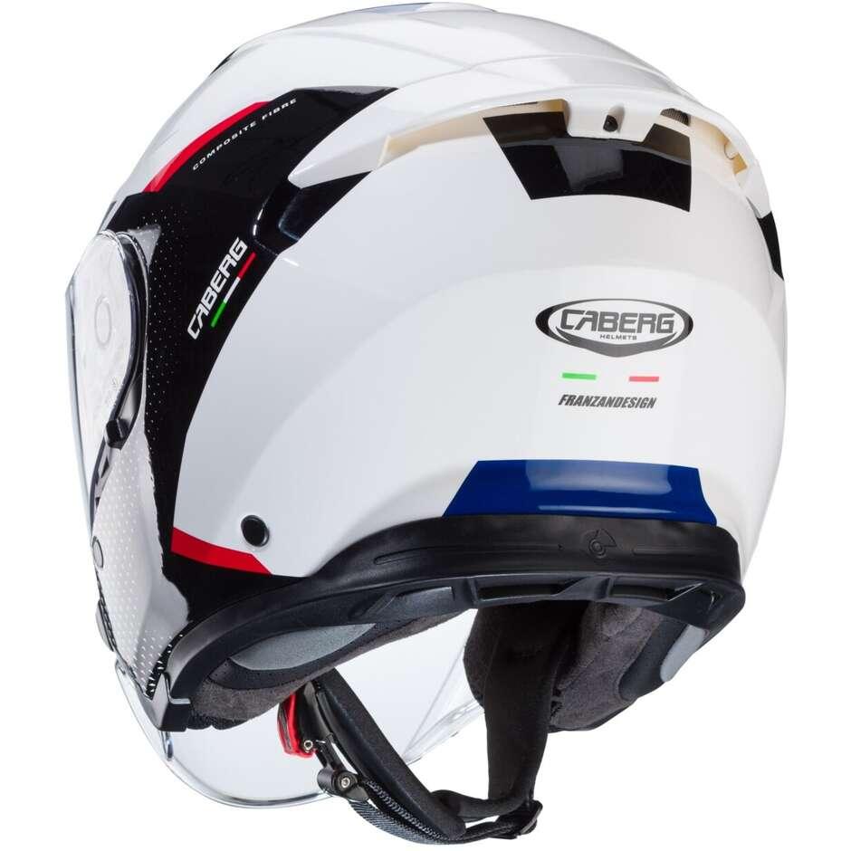 Casco Moto Jet Caberg FLYON II BOSS Bianco Rosso Blu Caberg FLYON II BOSS