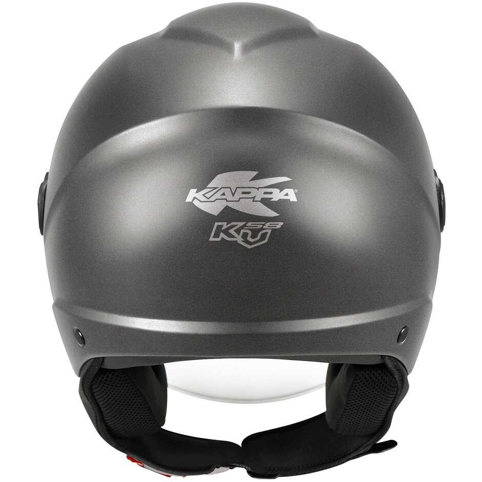 Casco demi jet TITANIO OPACO KV58 in materiale termoplastico pratico e leggero KAPPA KV58