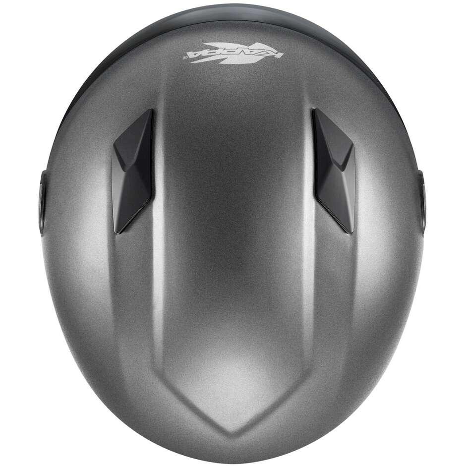 Casco demi jet TITANIO OPACO KV58 in materiale termoplastico pratico e leggero KAPPA KV58