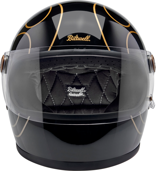 HELMET GRINGO BK FLM CASCO BITWELL NERO E ORO LUCIDO BITWELL GRINGO