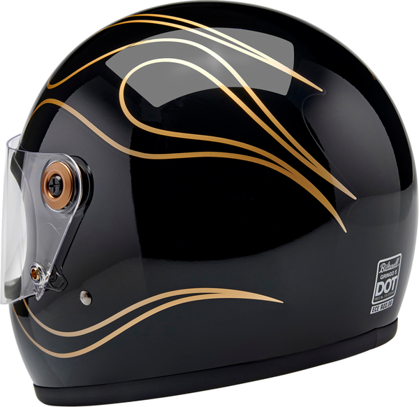 HELMET GRINGO BK FLM CASCO BITWELL NERO E ORO LUCIDO BITWELL GRINGO