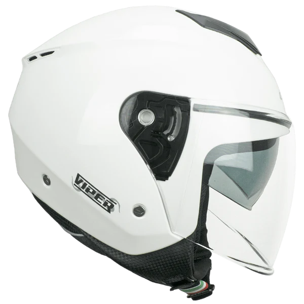 Casco Jet Cgm 125A VIPER MONO Bianco New Visiera Lunga e Parasole cgm viper mono
