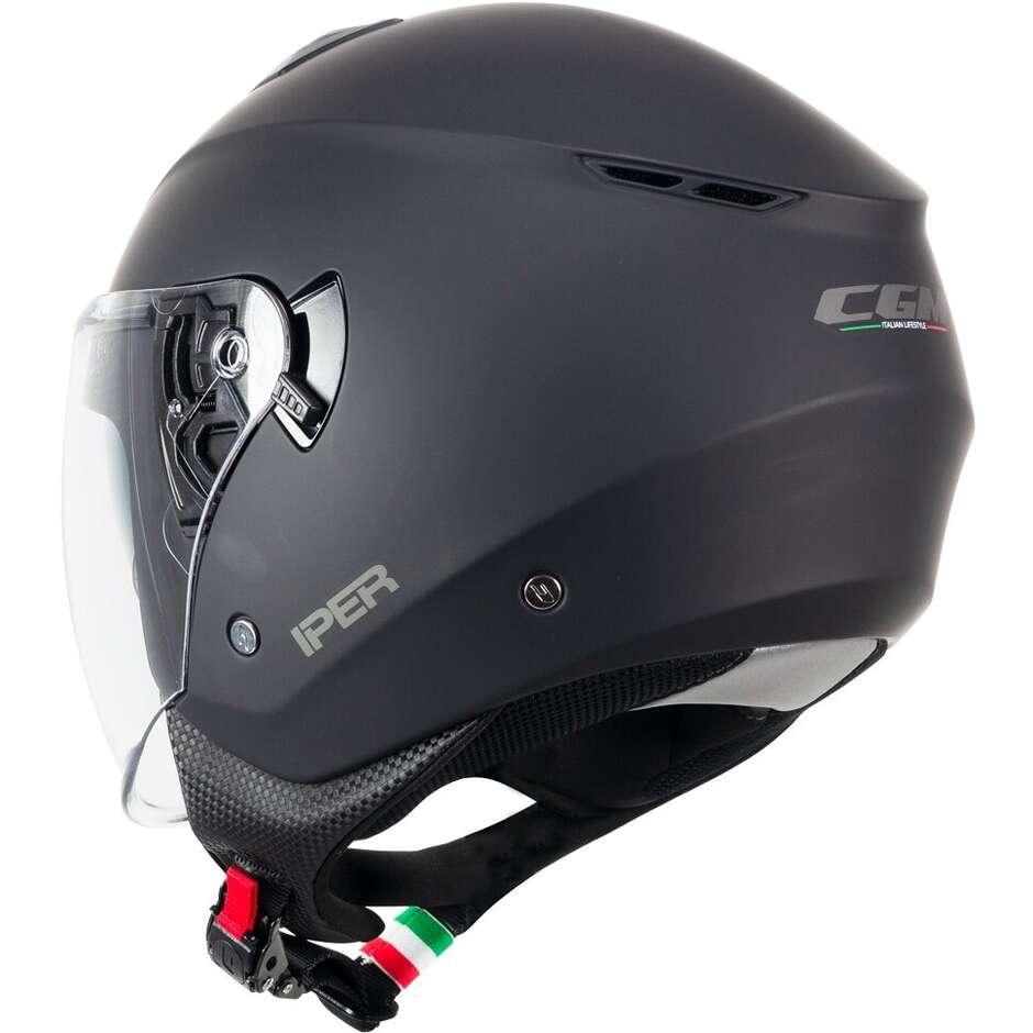 Casco Moto Jet CGM 126A IPER MONO nero opaco cgm iper mono
