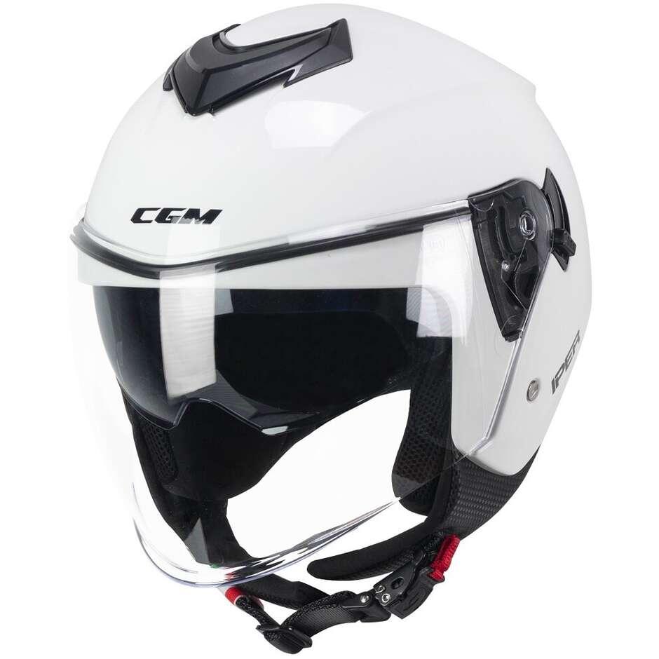 Casco Moto Jet CGM 126A IPER MONO Bianco cgm iper mono
