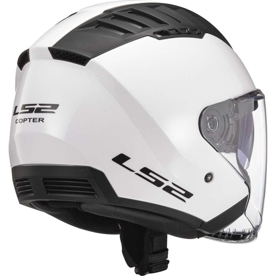 Casco Moto Jet Ls2 OF600 COPTER II Bianco Lucido ls2 copter 2