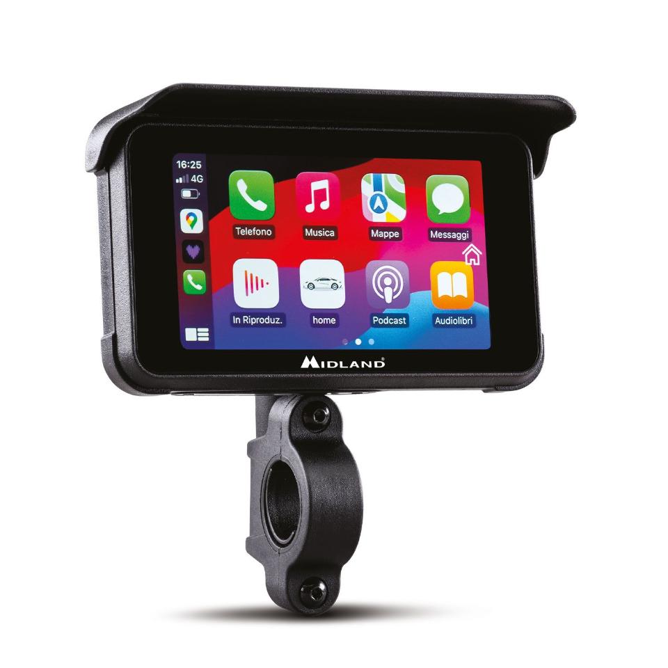 Display Midland Bikepaly Guardian Android Auto Apple Carplay + 2 Dashcam midland GUARDIAN - DISPLAY CON DASHCAM