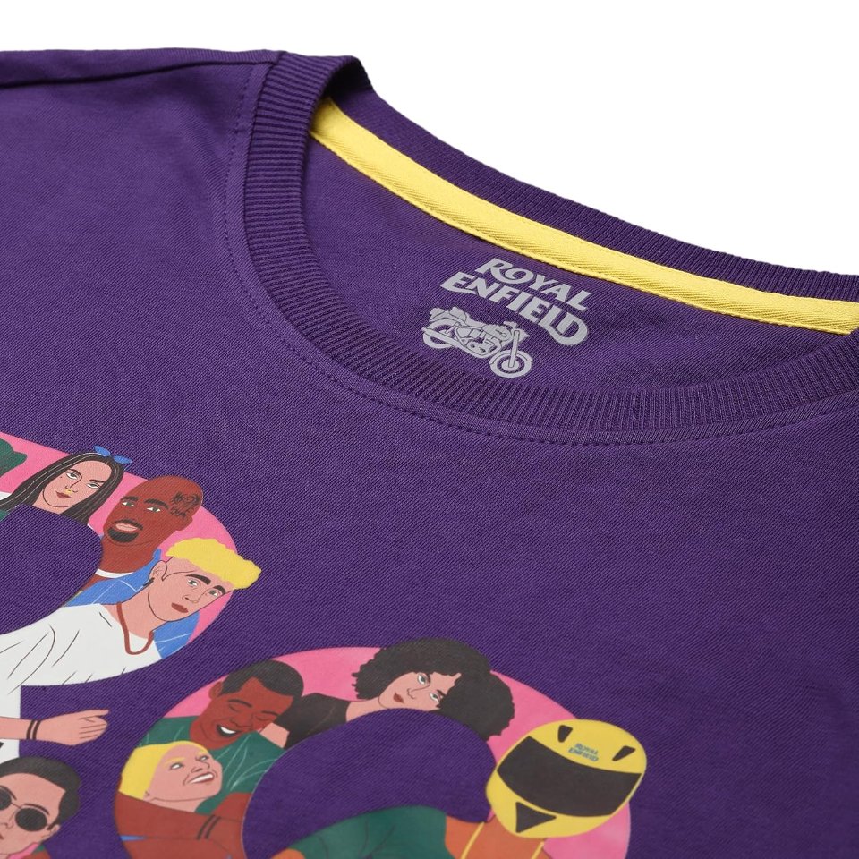 Magliette motociclista ROYAL ENFIELD Global Riderds Purple