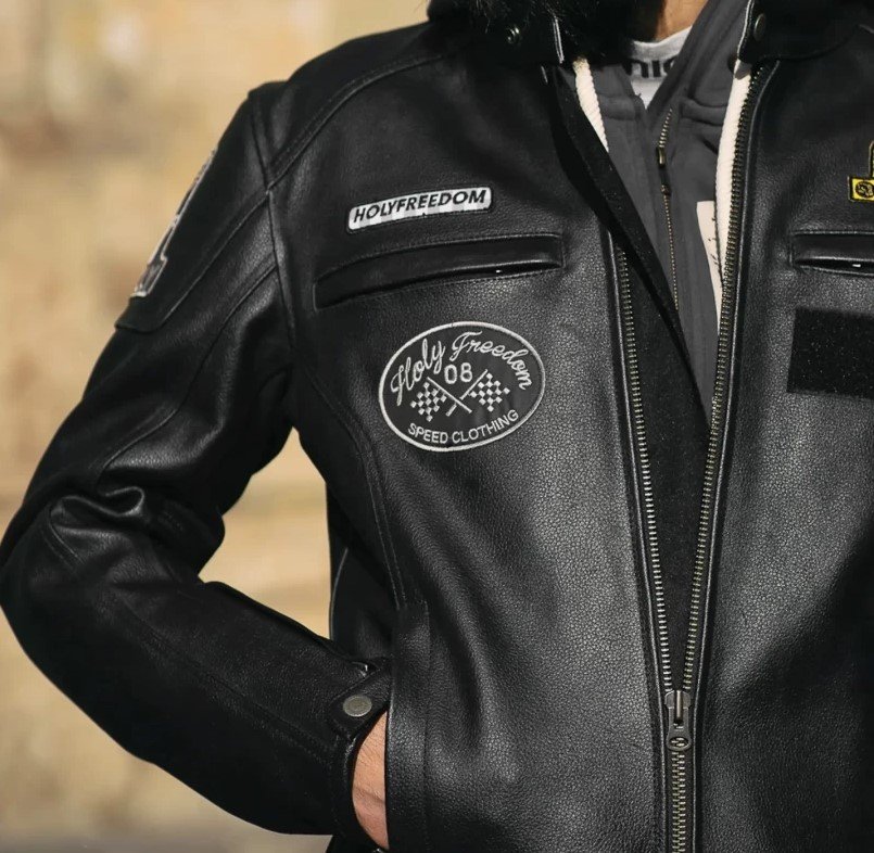 Giubbotto moto in pelle  con protezioni HOLYFREEDOM LEVEL JACKET