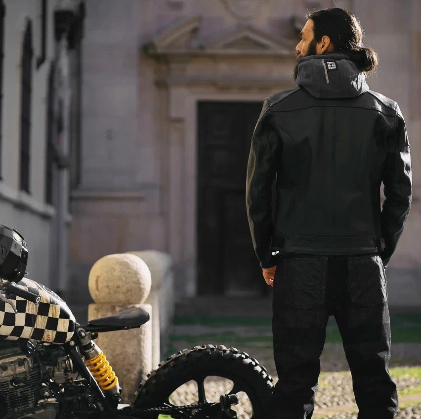 Giubbotto moto in pelle  con protezioni HOLYFREEDOM LEVEL JACKET