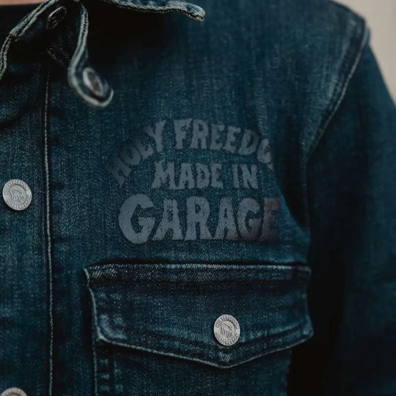 Giubbotto moto con protezioni in jeans HOLYFREEDOM GENOA SPECIAL JACKET