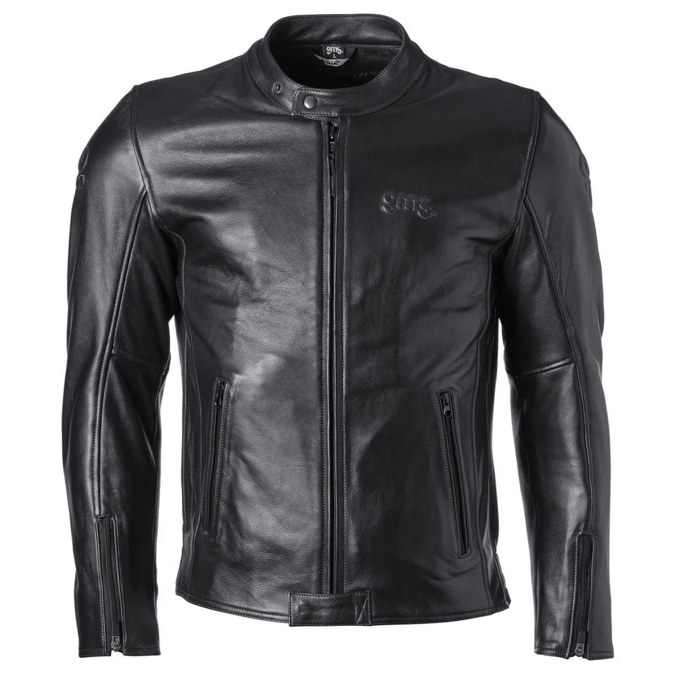 Giacca in pelle  moto con protezioni GMS The Roland Stones"