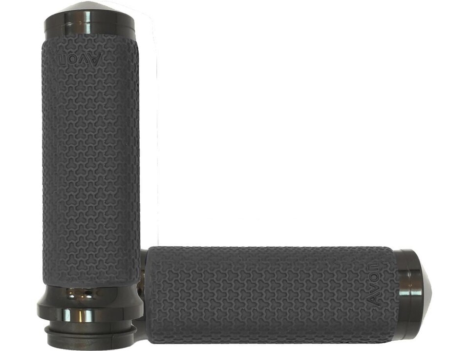 Manopole Avon per Indian AVON Memory Foam Grips Medium-sized Black 7/8" Anodized Throttle By Wire