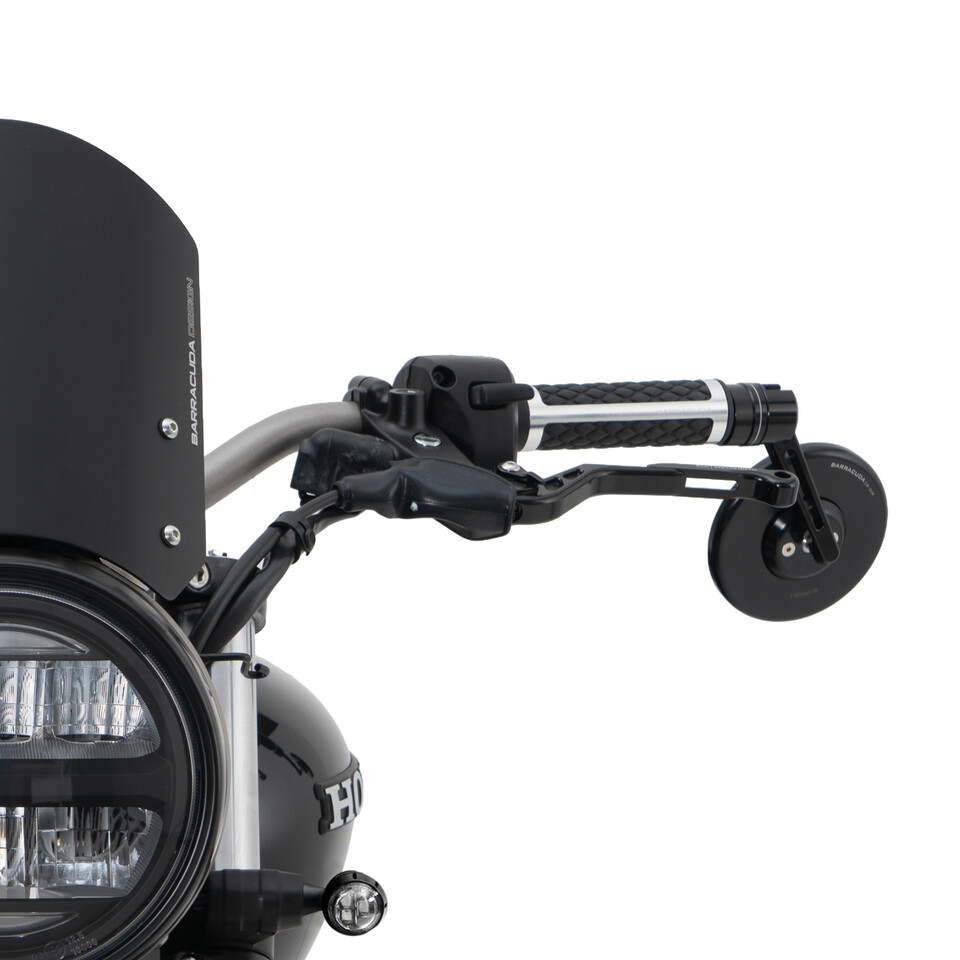 SPECCHIETTI RETROVISORI DA MANUBRIO PER CAFE RACER  Omologato barracuda SKIN BAR SN  END B-LUX