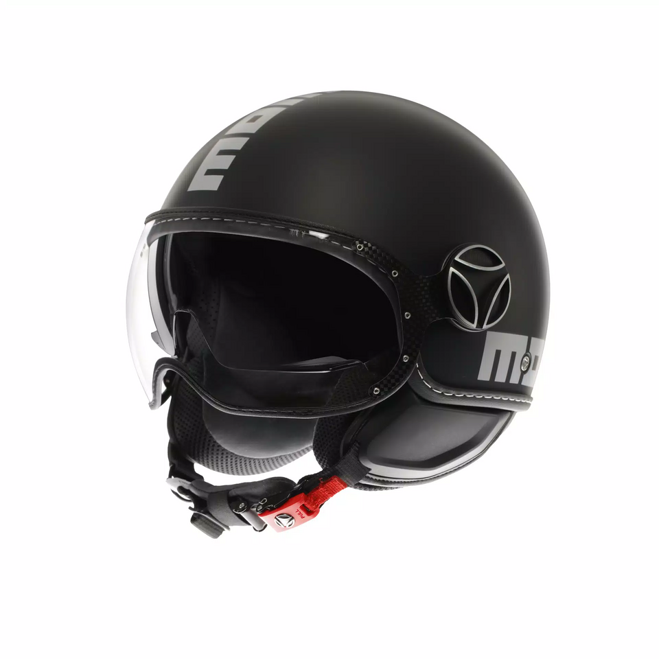 casco Momodesign  Jet con doppia visiera MOMODESIGN MOMODESIGN FGTR EVO NERO OPACO / ARGENTO - CASCO JET CON DOPPIA VISIERA E2206