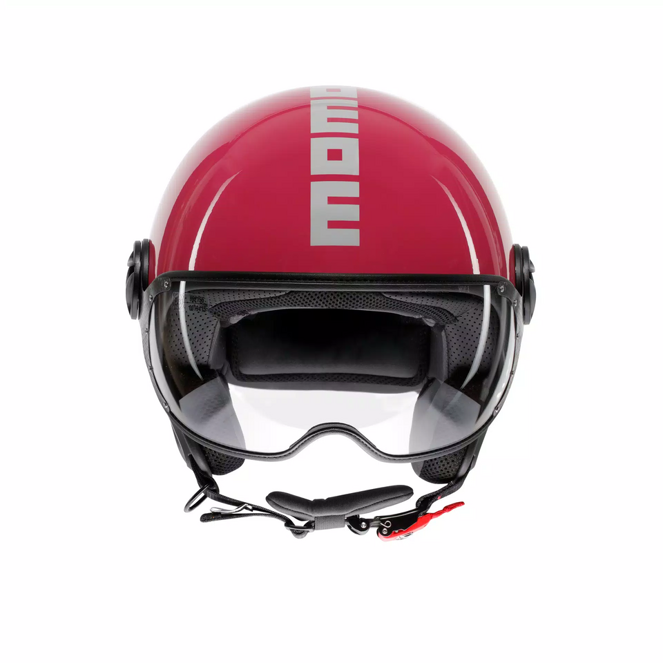 casco Momodesign MOMODESIGN FGTR CLASSIC CANDY FUCSIA / BIANCO - CASCO JET CON VISIERA E2206