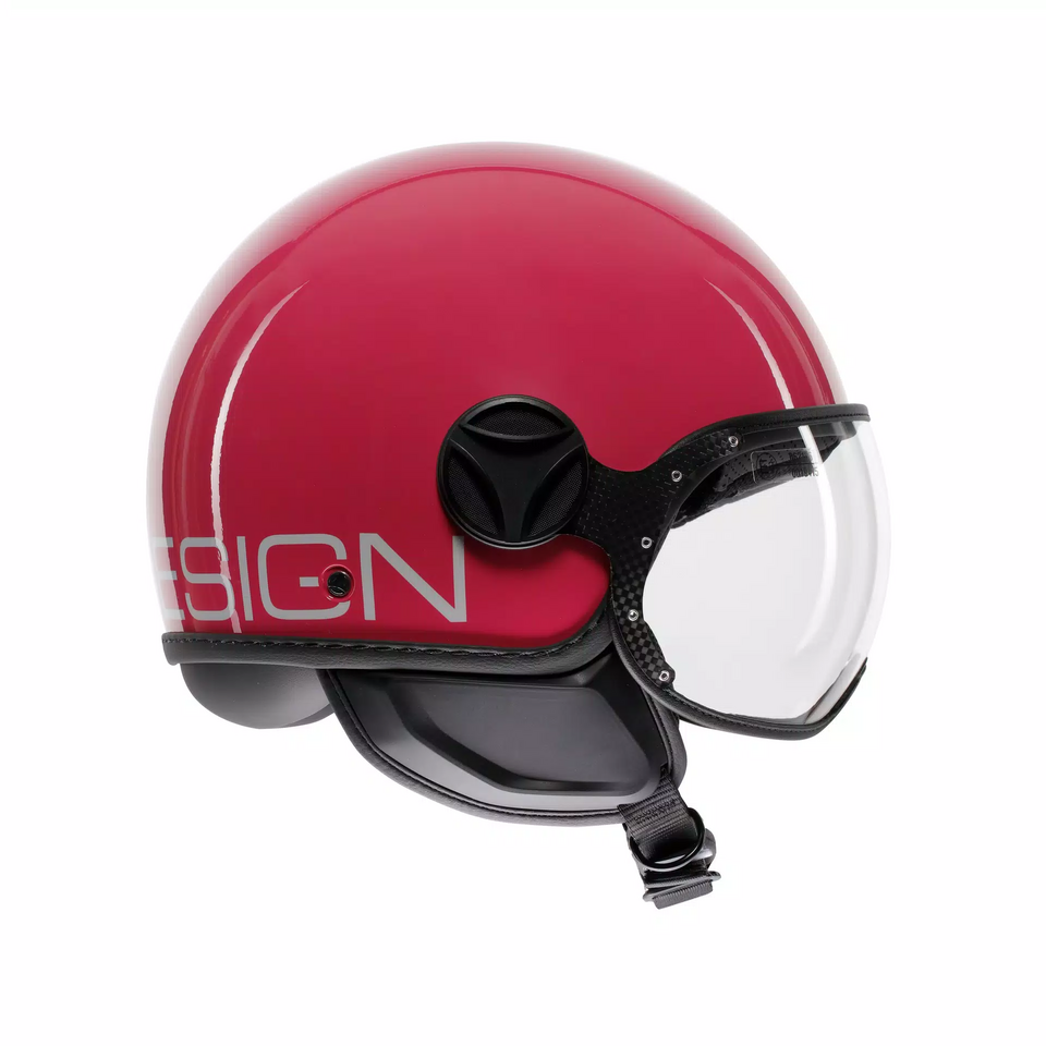 casco Momodesign MOMODESIGN FGTR CLASSIC CANDY FUCSIA / BIANCO - CASCO JET CON VISIERA E2206