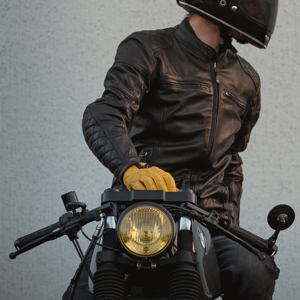 Giubbotto in pelle moto con protezioni Modeka Jacket Ruven Urban leather jacket