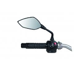 Specchietto Retrovisore Moto Univrsale  Chaft Gambo diametro 10 nero/rosso o nero/satinato