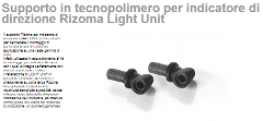 Supporto in tecnopolimero per indicatori Light Unit Rizoma innesto in acciaio inox