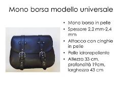 Borsa in Vera  Pelle Idrorepellente Singola Special Parts Universale