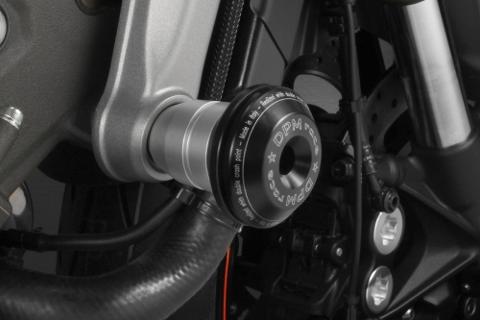 TAMPONI PARAMOTORE IN ALLUMINIO PER MOTO DE PRETTO MOTO YAMAHA  MT09-FZ09-2014/2016