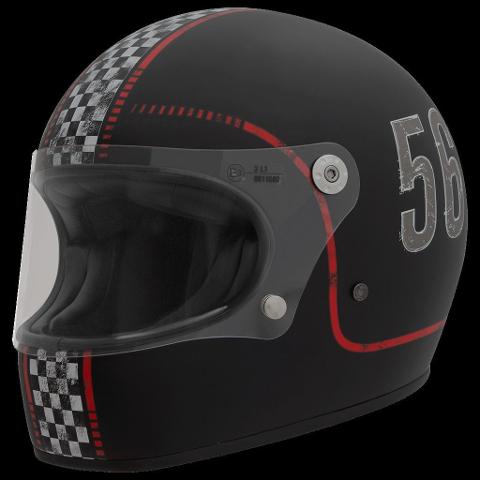 Casco integrale in fibra modello vintage   PREMIER   Premier Trophy BTR 8 BM Casco