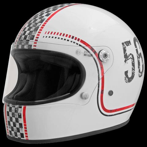 Casco integrale in fibra modello vintage   PREMIER   Premier Trophy BTR 8 BM Casco