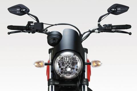 CUPOLINO Ducati Scrambler 400 UP DE PRETTO MOTO DARKLIGHT Alluminio Taglio Laser Satinato Nero