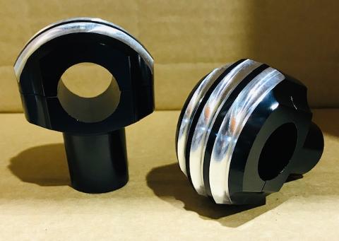 Supporti Manubrio universali in Alluminio  GENERICO  FUNGO FRESATO BASE NERO DIAMETRO 25