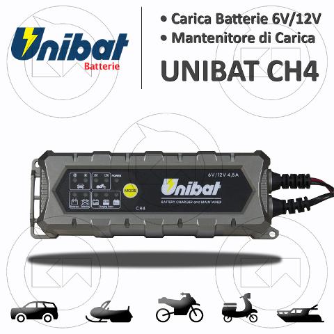 Caricabatterie e mantenitore di carica Unibat  per batterie piombo-acido, Gel e AGM da 6 V e 12 V, 4,5A