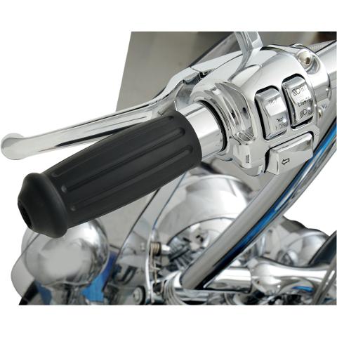 MANOPOLE DRAG GRIPS VINTAGE TOURING CHROME/RUBBER throtter by wire