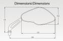 SPECCETTI T-MAX 530 2017/9 DE PRETTO MOTO Police Corti Alluminio Anodizzato Ricavato Dal Pieno Nero