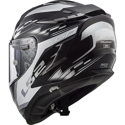 Casco integrale per moto in fibra  con visiera interna per il sole LS2 CASCO LS2 CHALLENGER FF 327 GP