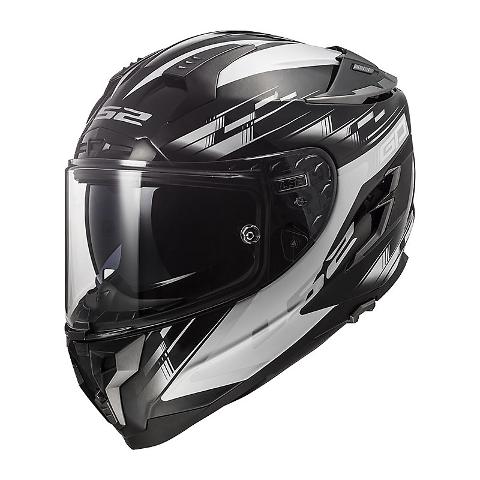 Casco integrale per moto in fibra  con visiera interna per il sole LS2 CASCO LS2 CHALLENGER FF 327 GP