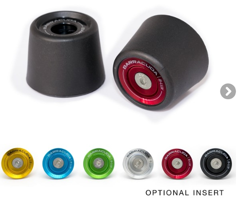 Kit Tamponi Paratelaio Yamaha XSR 700 Barracuda PVC nero  distanziali in alluminio anodizzato