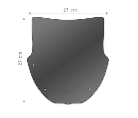 Cupolino Yamaha XSR 700 Barracuda AEROSPORT realizzato in plexiglass semitrasparente colore fume' scuro