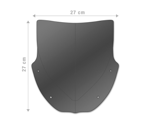 Cupolino Parabrezza Yamaha  XSR900 2015/2019  Barracuda AEROSPORT realizzato in plexiglass semitrasparente colore fume' scuro
