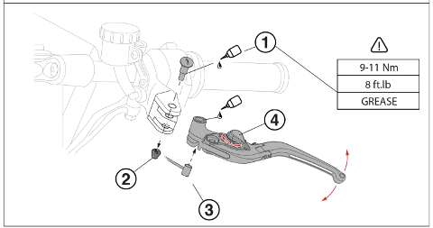 Kit leve freno e frizione regolabili e richiudibili  BARRACUDA  YAMAHA MT 09 2017/2020